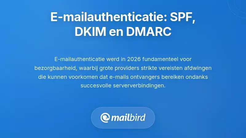 E-mail Authenticatie Standaarden: SPF, DKIM en DMARC Vereisten