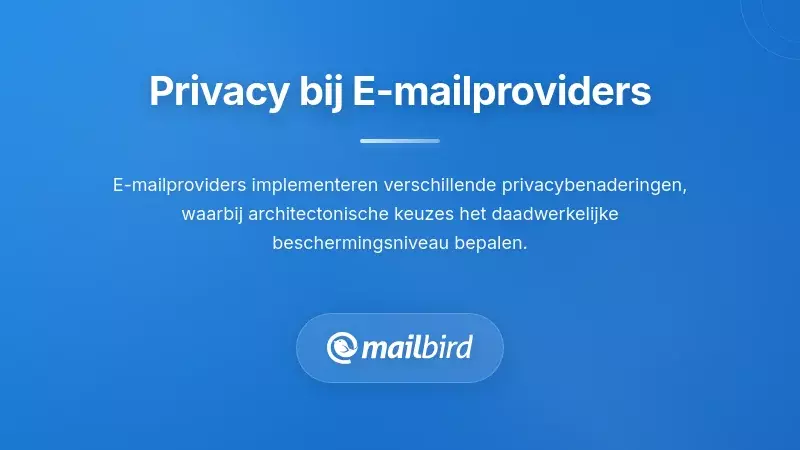 Vergelijking van privacybeleid en gegevensverzameling van e-mailproviders