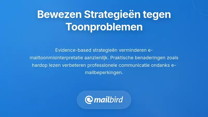 Op bewijs gebaseerde strategieën om miscommunicatie van de toon in e-mails te voorkomen