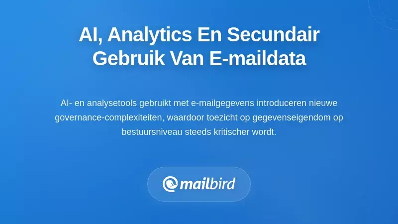 AI-analyse die e-maildata verwerkt met visualisatie van governance toezicht