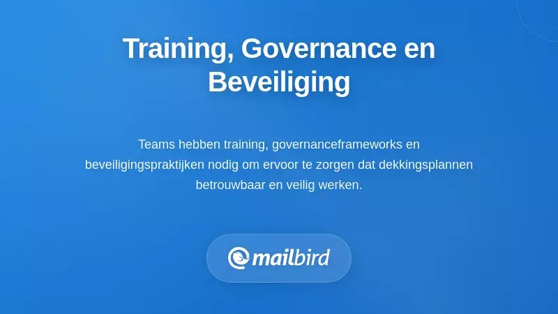 Teamtrainingssessie over e-mailbestuur en beveiligingsprotocollen voor dekkingssystemen