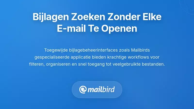 Bijlage-specifieke zoekopdracht: bestanden vinden zonder elke e-mail te openen