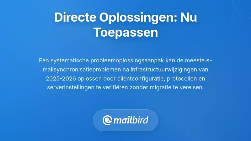 Problemen met e-mail synchronisatie oplossen en directe oplossingen voor server verbindingsproblemen