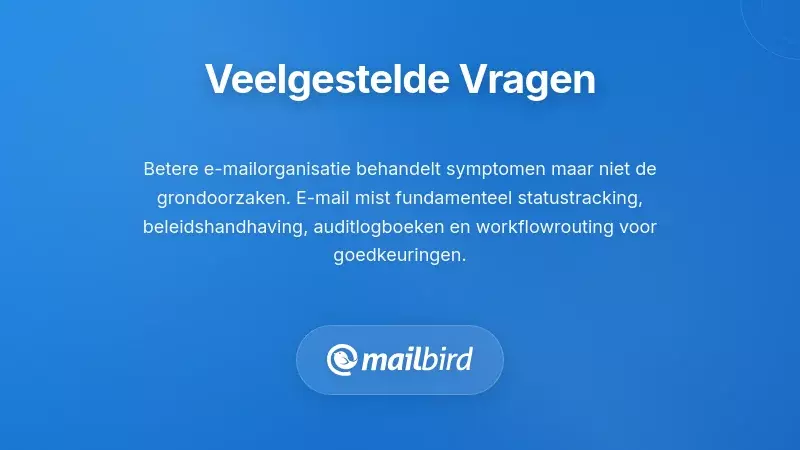 Financieel team dat beperkingen van e-mailorganisatie voor goedkeuringsprocessen van onkosten bekijkt