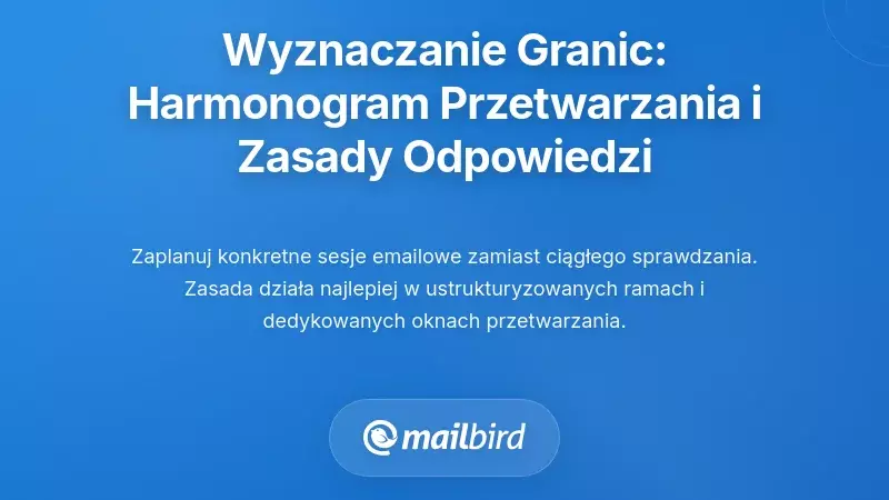 Ustalanie granic: zaplanowane przetwarzanie i zasady odpowiadania