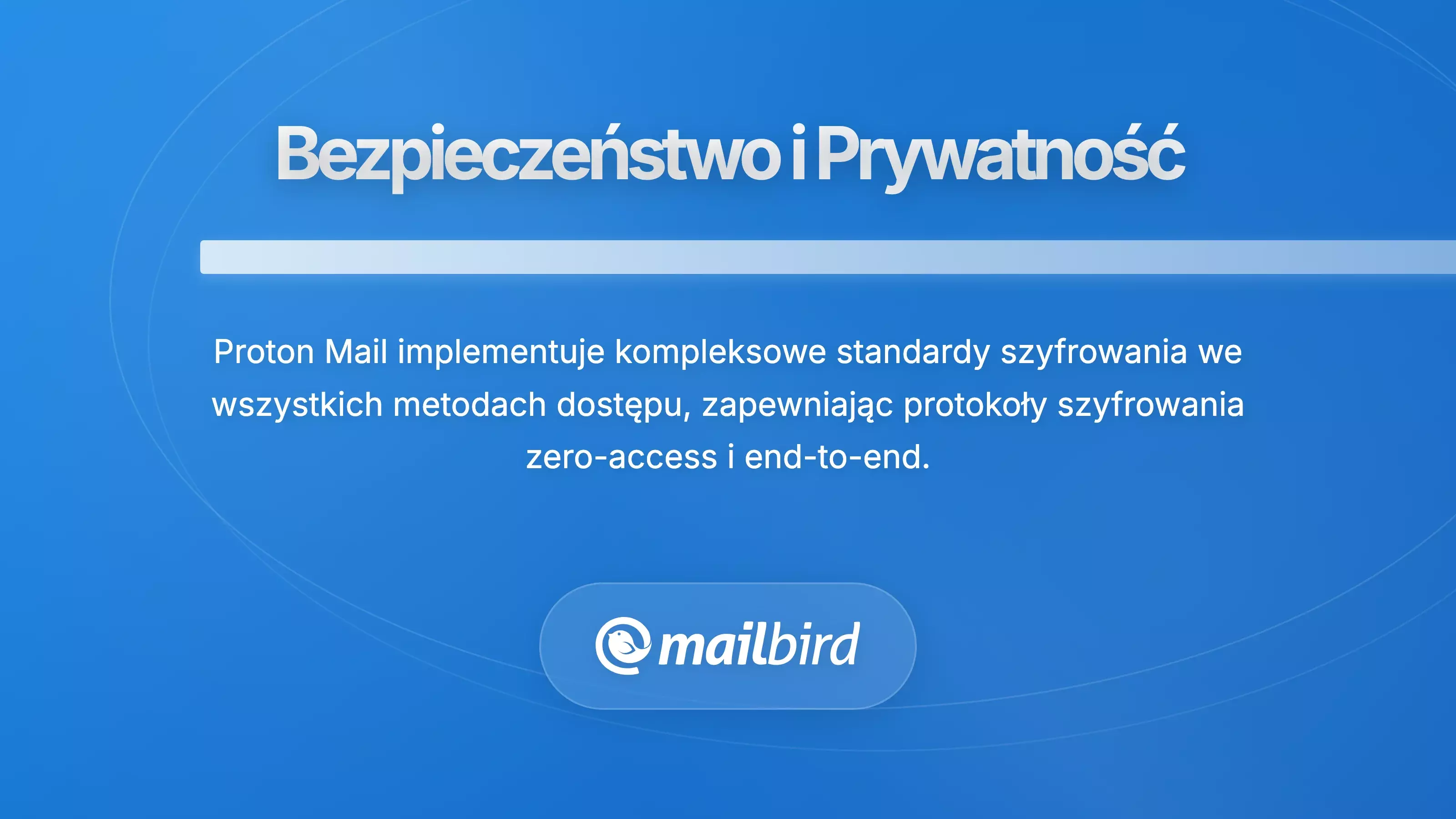 Panel ustawień bezpieczeństwa i prywatności dla desktopowych klient&oacute;w Proton Mail z opcjami szyfrowania