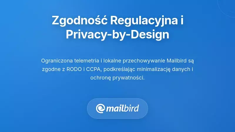 Ramowy model prywatności w fazie projektowania pokazujący zgodność z RODO w aplikacji pocztowej Mailbird