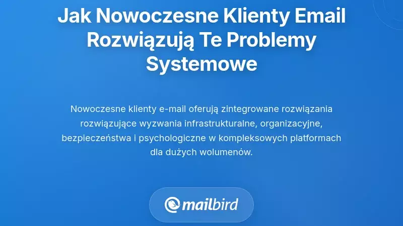 Jak nowoczesne klienty poczty e-mail rozwiązują te systemowe problemy