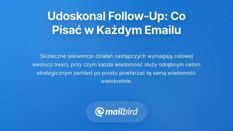 Ewolucja Twoich treści follow-up: co mówić w każdym e-mailu