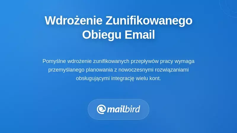 Przewodnik krok po kroku po wdrażaniu scalonego, zunifikowanego procesu obsługi skrzynki odbiorczej