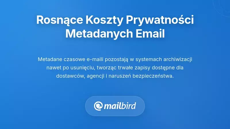 Narastające koszty prywatności związane z metadanymi czasowymi e-maili