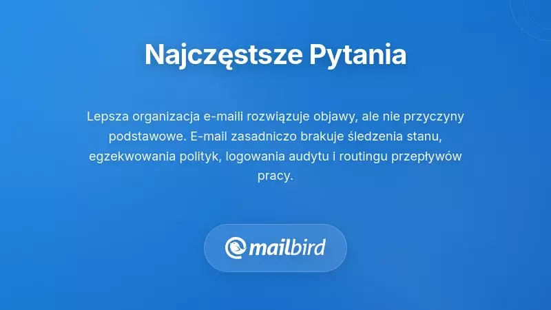 Zespół finansowy analizujący ograniczenia organizacji poczty e-mail w procesach zatwierdzania wydatków