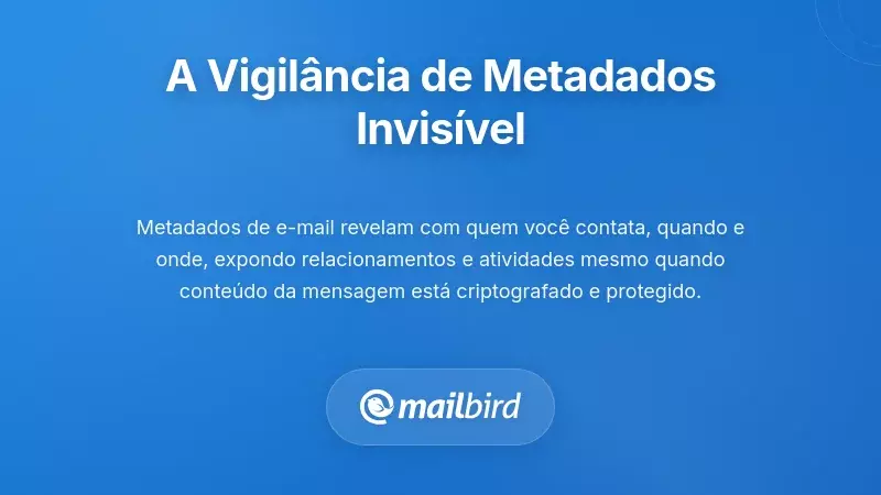 Vigil&acirc;ncia de metadata de email mostrando informa&ccedil;&otilde;es de rastreamento ocultas al&eacute;m do conte&uacute;do da mensagem