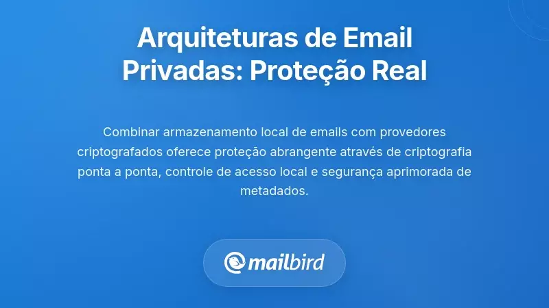 Arquiteturas de Email com Privacidade em Primeiro Lugar: Construindo Uma Prote&ccedil;&atilde;o Real
