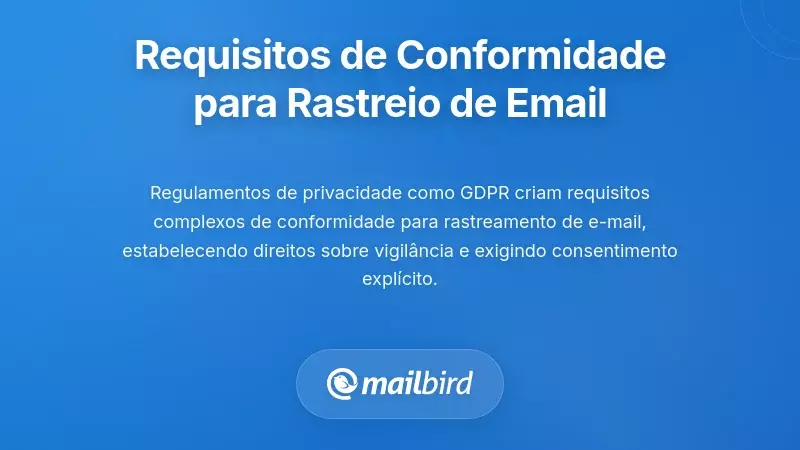 Requisitos de Conformidade Regulamentar para o Rastreamento de E-mails