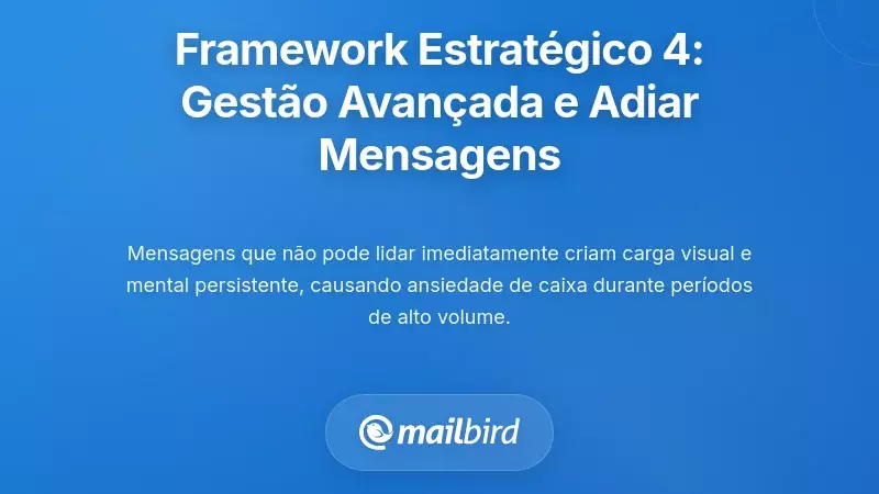 Estrat&eacute;gia Quadro Quatro: Gest&atilde;o Avan&ccedil;ada de Mensagens e Sonega&ccedil;&atilde;o