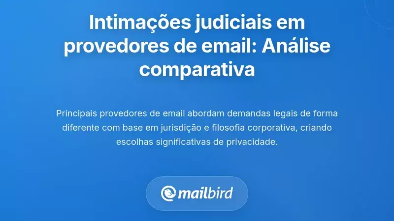 Como os Principais Fornecedores de Email Lidam com Subpoenas: Uma Análise Comparativa