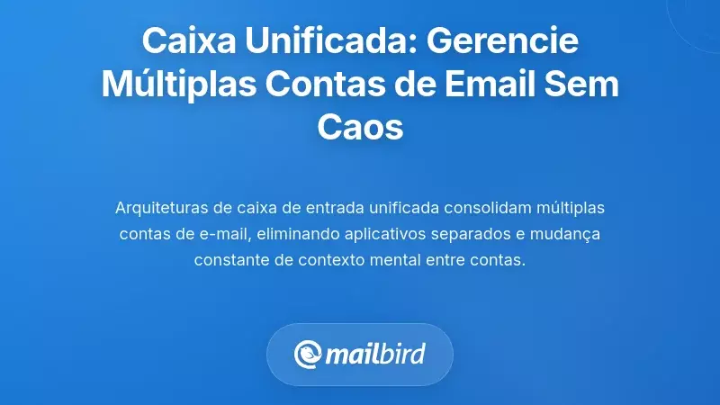 Arquitetura da Caixa de Entrada Unificada: Gerindo M&uacute;ltiplas Contas de Email Sem o Caos
