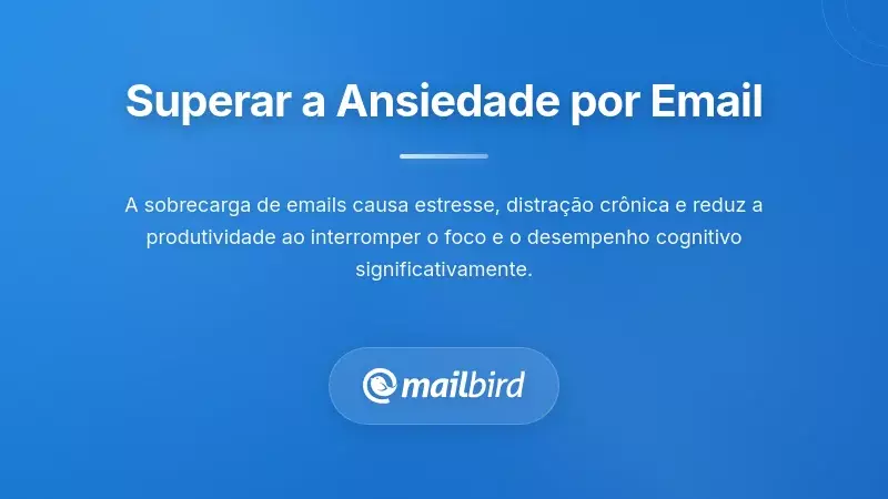 Pessoa a experienciar ansiedade e stress devido à sobrecarga da caixa de entrada e mensagens não geridas
