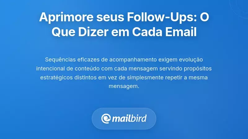 Evoluir o Seu Conteúdo de Seguimento: O Que Dizer em Cada Email
