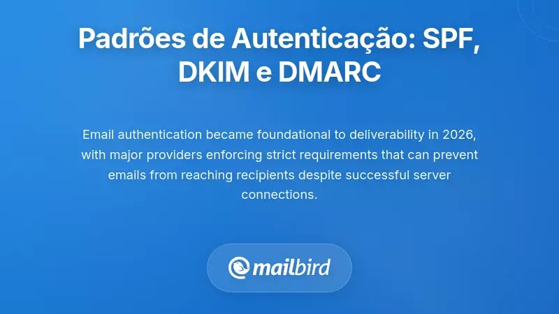 Padr&otilde;es de Autentica&ccedil;&atilde;o de Email: Requisitos de SPF, DKIM e DMARC