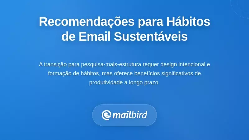 Recomendações Estratégicas: Construir Hábitos Sustentáveis de Email