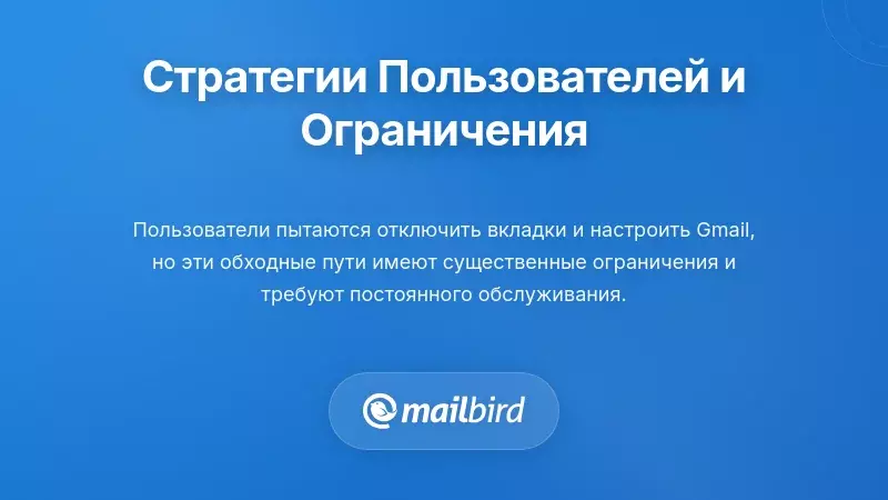 Настройки персонализации Gmail и стратегии пользователей по управлению сложностью входящих сообщений