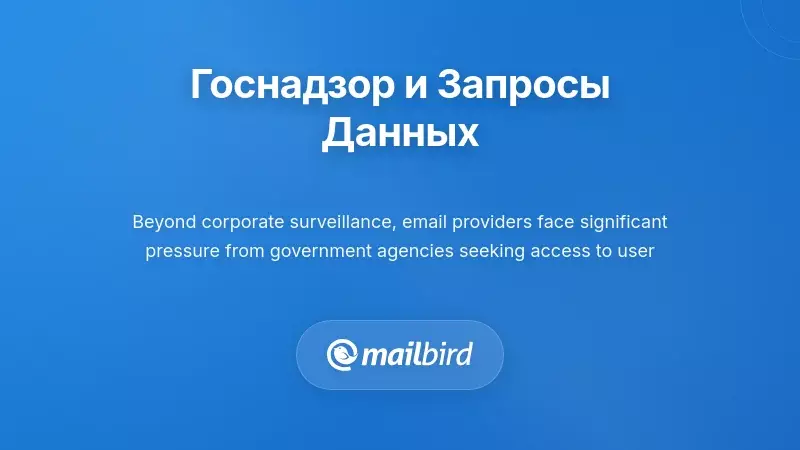 Запрос государственных органов к провайдеру электронной почты для доступа к пользовательским коммуникациям и наблюдению за учетной записью