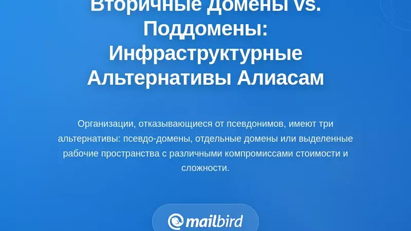 Вторичные домены против поддоменов: правильные инфраструктурные альтернативы почтовым_aliasам