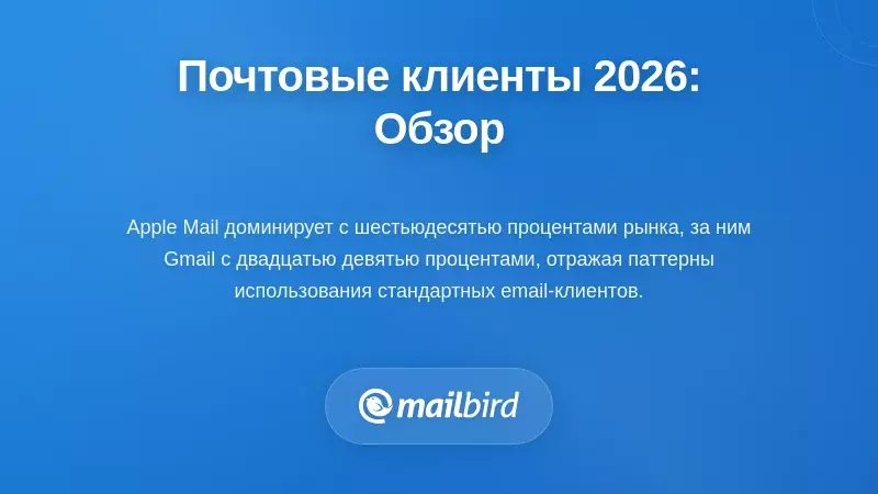Сравнительная таблица почтовых клиентов 2026 года, показывающая различные приложения, оптимизированные для различных сценариев использования