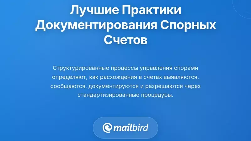 Бизнес-профессионал организует документацию по спору по счету с помощью структурированной системы управления электронной почтой