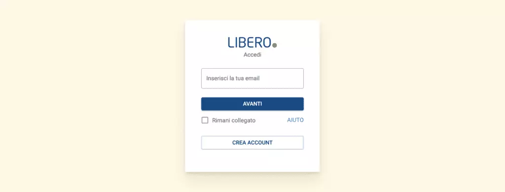 Libero Mail login