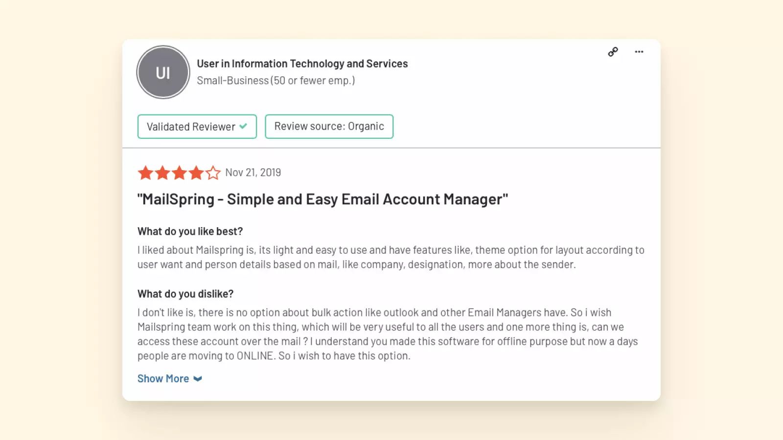 User review of Mailspring email client