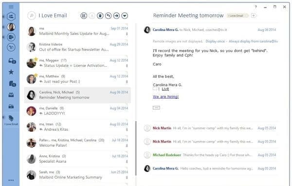 Mailbird is an email productivity hub.