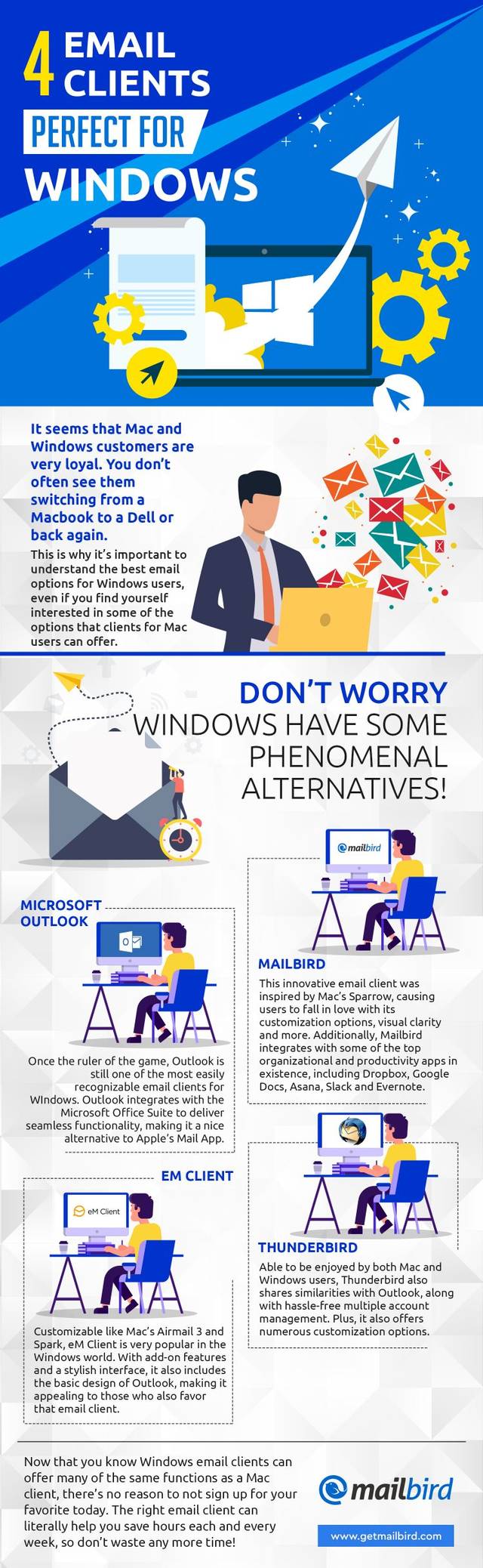 Best Alternatives to Apple Mail for Windows - Infographics