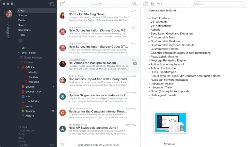 Airmail Mac email client