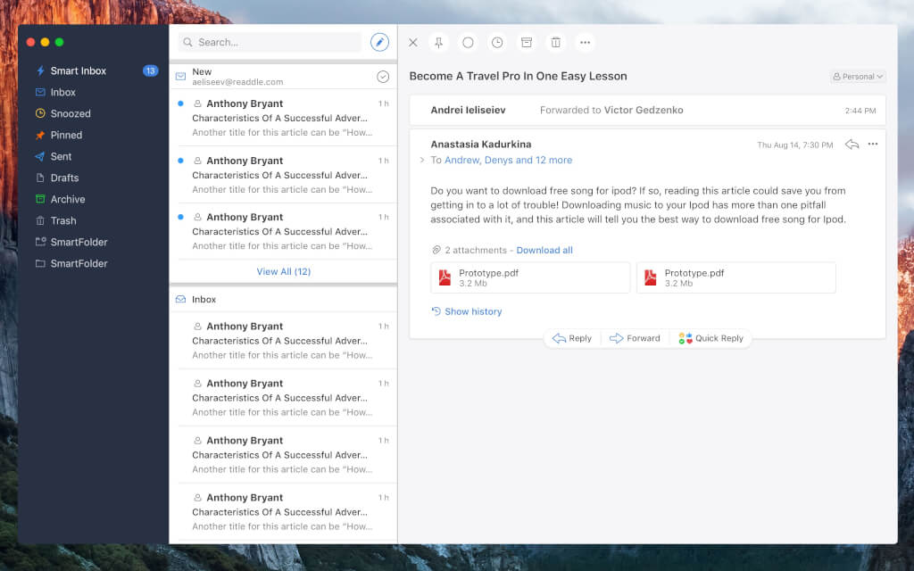 Spark email client for Mac
