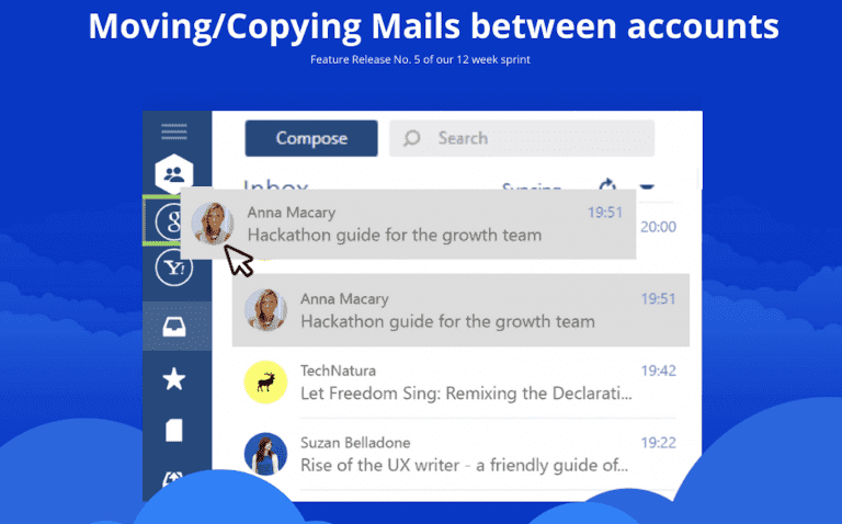How to move emails to another account